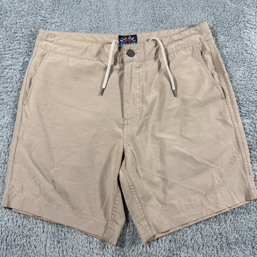 Faherty All Day Shorts Mens 31 Khaki Tan Recycled Stretch Quick Dry Drawstring